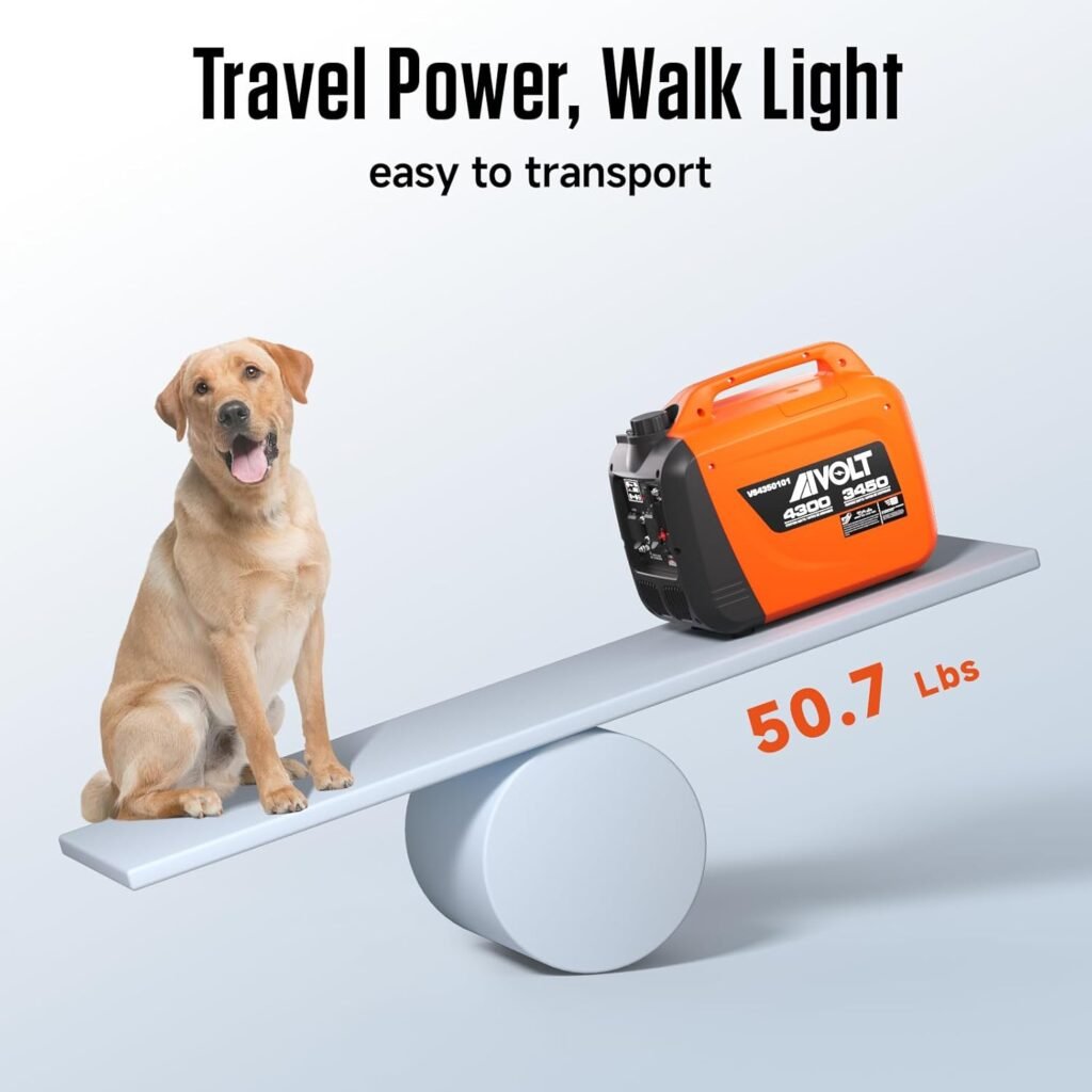 AIVOLT Inverter Generator 4300W Gas Powered Portable Super Quiet Outdoor Generator RV Ready for Camping Tools and Home Use, EPA Compliant AIVOLT Inverter Generator 4300W Gas Powered Portable Super Quiet Outdoor Generator RV Ready for Camping Tools and Home Use, EPA Compliant