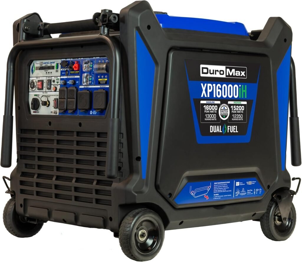 DuroMax XP16000iH 16,000-Watt Dual Fuel Portable Digital Inverter Generator - Gas Propane, Remote Electric Start, Whole Home Power Backup, Transfer Switch Ready, RV Emergency Ready DuroMax XP16000iH 16,000-Watt Dual Fuel Portable Digital Inverter Generator - Gas Propane, Remote Electric Start, Whole Home Power Backup, Transfer Switch Ready, RV Emergency Ready