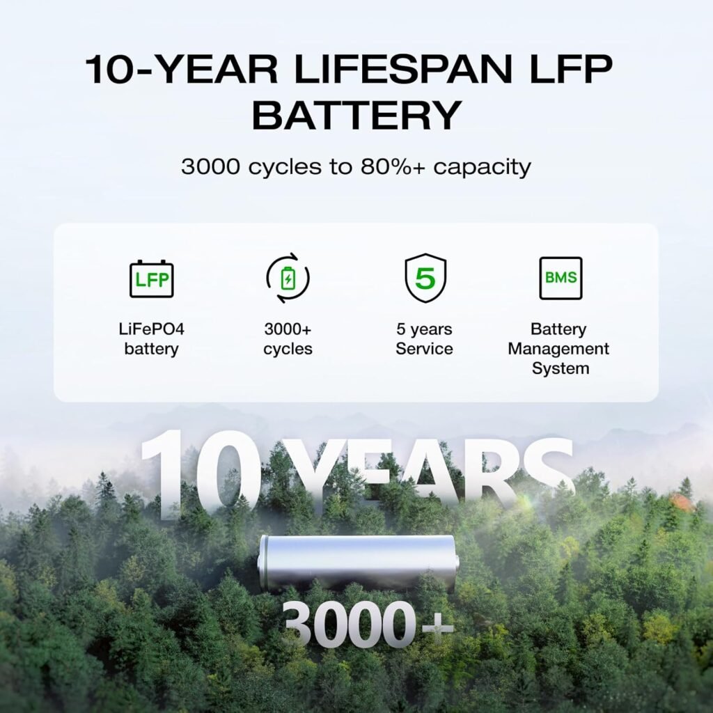 EF ECOFLOW Portable Power Station DELTA 2, 1024Wh LiFePO4 (LFP) Battery, 1800W AC/100W USB-C Output, Solar Generator(Solar Panel Optional) for Home Backup Power, Camping  RVs