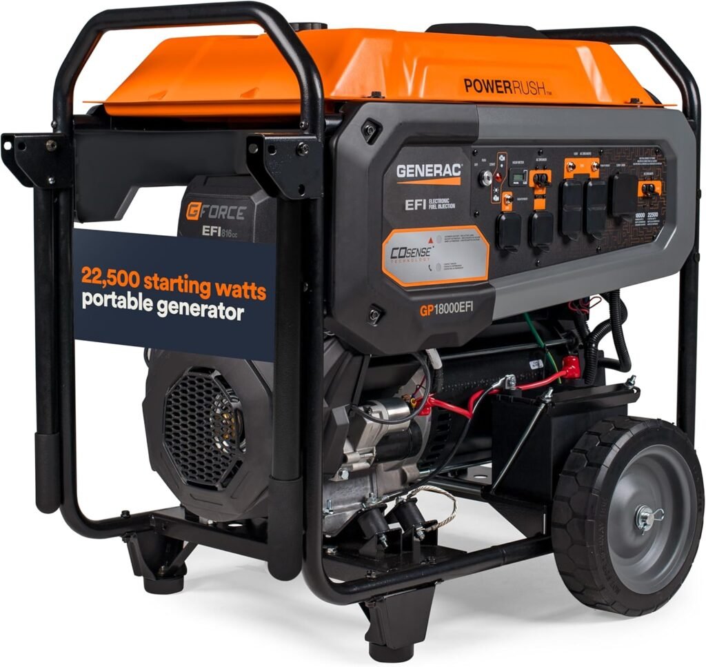 Generac 22,500 Starting Watt Portable Gas Generator Generac 22,500 Starting Watt Portable Gas Generator