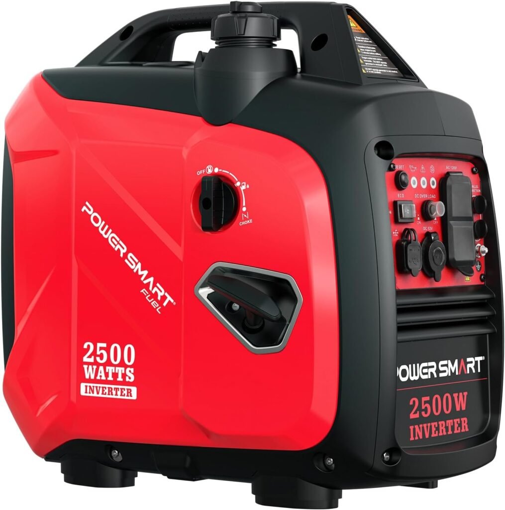 PowerSmart Watt Portable Inverter Generator, 80cc Gas Powered Engine, Ultra Quiet Small Generator for Camping, EPA Compliant PowerSmart Watt Portable Inverter Generator, 80cc Gas Powered Engine, Ultra Quiet Small Generator for Camping, EPA Compliant