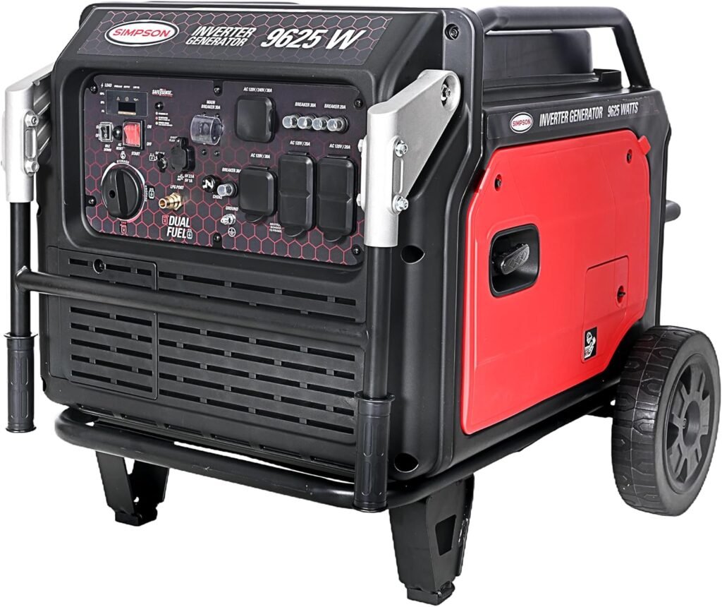 SIMPSON Cleaning SIG2218 Portable Gas Inverter Generator Power Station for Camping, RV, Home Use, Construction, and More, Starting Watts Running Watts