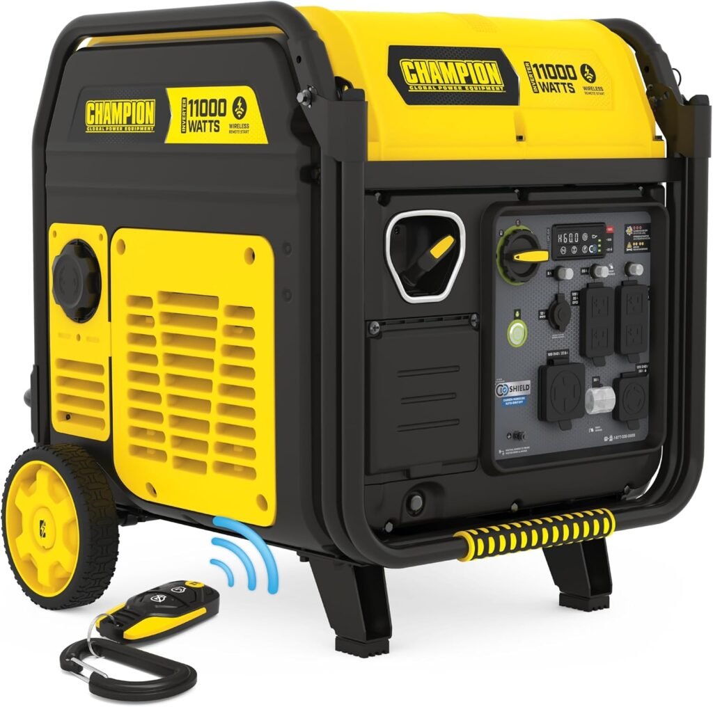 Champion Power Equipment 11,000-Watt Wireless Remote Start Home Backup Portable Inverter Generator with Quiet Technology and Free 3-Year Warranty Champion Power Equipment 11,000-Watt Wireless Remote Start Home Backup Portable Inverter Generator with Quiet Technology and Free 3-Year Warranty